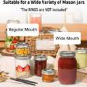 50PCS Canning Lids - 25 Wide Mouth(3.31") & 25 Regular Mouth(2.67") Mason Jar Lids, Vacuum Seal for Ball, Kerr Jars, Compatible with Electric Vacuum Sealers, Food Grade Canning Supplies