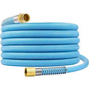 Fevone Garden Hose with Solid Brass Fittings for Lawn, Garden & Car Wash, Drinking Water Safe, 5/8" x 12 ft