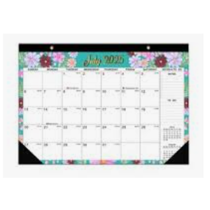 Comix 2025-2026 Floral Desk Calendar - 18 Month Desk Calendar (July 2025–Dec 2026) | 17"x12" Thick Paper with Classic Design for Office & Home 