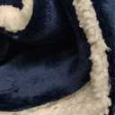 Bedsure GentleSoft Sherpa Fleece Throw Blanket for Couch, Non-Heated, Thick and Warm Throw for Women and Men, Soft Fuzzy Plush Weight Blanket for Winter, Navy, 50x60 Inches