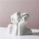 White Face Vase Unique Ceramic Vase for Home Decor