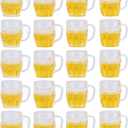20 Pcs Mini Beer Cups Model Simulation Beer Mugs with Excellent Workmanship and Sturdy Resin Material for Mini DIY Crafts Accessories Miniature Beer Mugs