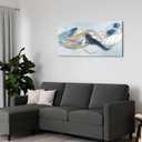Abstract Canvas Wall Art Modern Blue and Gray White Feather Wall Decor Picture Canvas Print for Living Room Blue Wall Art Butterfly Wall Art Abstract Home Bedroom Office Decoration Stretched 20x40inch