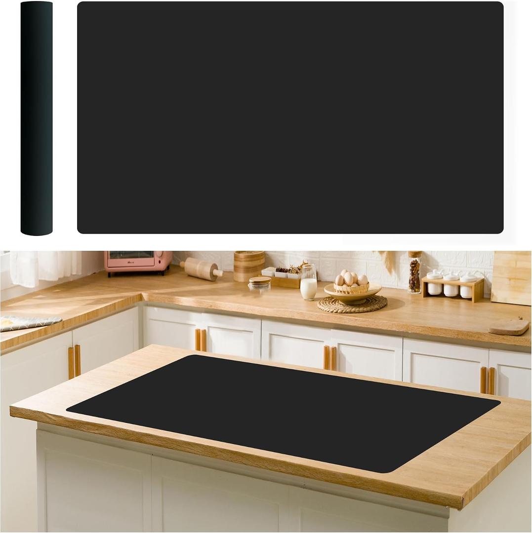 Extra Large Silicone Mat 24x36 Inch, 1.5mm Thick, Black, Cut-to-Fit, 36.2" x 24"