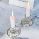 11pcs Taper Candle Holders, Glass Crystal Candlestick Holders Bulk, Clear Candle Holders for Dining Table Centerpiece