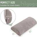 HIGOGOGO Lumbar Support Pillow for Recliner Chair/Accent Chair/Couch, Memory Foam Back Support Cushion for Elderly, Recliner Cushions for Back Rest, Pain Relief, Reading, Washable Cover, Grey