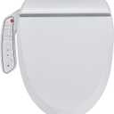 ZMJH ZMA102 Bidet Toilet Seat, Unlimited Warm Water, Vortex Wash, Electronic Heated, Warm Air Dryer, Rear and Front Wash, LED Light, Need Electricity, White, (Elongated)