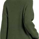 Womens 2025 Fall Sweaters Long Sleeve Chunky Knit Pullover Sweater Casual Crew Neck Oversized Sweaters (Green, M)