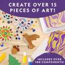 National Geographic Mega Arts and Crafts Kit for Kids Mosaic Kit, Marbling Paint Kit & Air Dry Clay Pottery Kit Art Projects for Kids Ages 8-12, Crafts for Girls and Boys