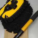 anngrowy 47.64" Car Wash Brush Mop Kit Mitt Sponge with Long Handle Car Cleaning Supplies Kit Tools Car Washing Duster Exterior Scratch Free, Chenille Replacement Head Extension Pole