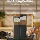 Automatic Cat Feeder for 2 Cats, 5L/20 Cups Food Dispenser with Adjustable Raised Double Bowls, Detachable Control Panel, Timed Cat and Dogs Feeder for Dry Food, Dual Power Supply