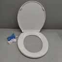 Kohler 20111-0 Brevia Round Toilet Seat, with Grip-Tight Bumpers, Quiet-Close Seat, Quick-Attach Hardware, White
