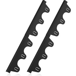 Stove Gap Covers Stainless Steel, Retractable Stove Gap Filler (13.8"27.5" Length, 0.79" Width), Heat-Resistant Guard & Range Trim Kit Between Stove Top & Counter-2Pack Black