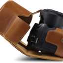 Megagear MG1680 Ever Ready Leather Camera Case compatible with Leica V-Lux 5, Panasonic Lumix DC-FZ1000 II - Light Brown
