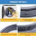 WM3400CW/00 Door Gasket For LG WM3400CW/00 Washer Door Boot WM3700HWA/03 WM3600HWA/00/03 MDS65736915 Door Gasket Seal Parts,Compatible For LG Front Load Washer Door Seal Replaces 4964148,EAP12748962