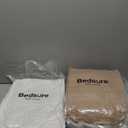 Bedsure Comforter Queen Size 5 Pieces - Queen Size Comforter Set with Fleece Throw Blanket and Decorative Pillow, Lightweight Bedding Comforter Sets, All Season Bedding Sets, Khaki