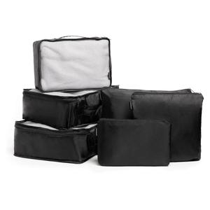 Brookstone Packing Cubes - 6 Pieces Compression Packing Cubes for Travel Essentials - Luggage Sets Cube Storage Organizer Bags,Black