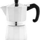 Bellemain Stovetop Espresso Maker Moka Pot (White, 3 Cup)
