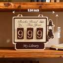 Books Read This Year Counter Sign, Book Shelf Decor, Book Lover Gifts for Women, Wooden Reading Tracker, library Decor for Home, Gift for Readers, Teachers, Librarians (Burlywood 1)