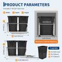 2 x 10 Gal Pull Out Trash Can Under Cabinet, Under Sink Garbage Bin Kit with Soft-Close Slides, Recycling and Waste Combo for Kitchen, Laundry | Requires Minimum Cabinet Opening 18" W x 24" D