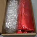 Nitial 24 Pcs Christmas Napkin and Rings Set 12 Packs Washable Red Napkins Cloth 12 Pcs Silver Snowflake Napkin Rings for Holiday Table Decoration Wedding Birthday Xmas Party Events