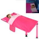 Airplane Bed for Toddler with Blanket, Airplane Seat Extender for Kids, Baby Airplane Travel Essentials, Pink