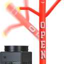 6ft Open Sky Air Puppet Dancer Inflatable Waving Tube Man with Lights & Built-in Blower - Wacky Waving Dancing Tube Guy for Business Promotion Stand Out Christmas Advertising