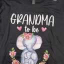 Grandma To Be Elephant Baby Shower Floral T-Shirt 2XL