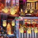 12 Pack Solar Mason Jar Lid Lights - 30 LED Firefly Fairy String Lights, Waterproof Outdoor Solar Lights with Hangers for Regular Mouth Jars (No Jars Included)