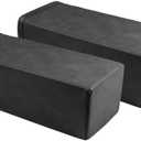 M Mute Touch 1 Pack Couch Arm Rest Pillow, 8''x8''x20'' Faux Leather Waterproof Cover, High Density Foam Armrest Cushion, Removable & Washable Elbow Support for Sofa, Bed, and Armchair (Black)