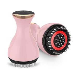 Lymphatic Drainage Massager, Anti Cellulite Massage Tool, Lymphatic Drainage Tool Body Sculpting Machine Suitable for Abdomen, Arms, Back & Legs, Heat & Vibration Promotes Circulation sculptigue Pink