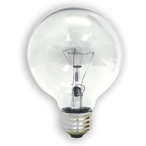 GE 26535 40-Watt G25 Crystal Clear Bulbs, 4-Pack
