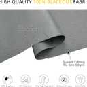 ChrisDowa Cordless Blackout Roller Shades for Windows, Striped Free-Stop Window Blinds with Privacy, Thermal Insulated Window Shades for Home, Office and Door. Grey, 29" W x 72" H