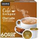 Café Escapes Chai Latte, Single-Serve K-Cup Pods, 60 Count BB 05/12/2026
