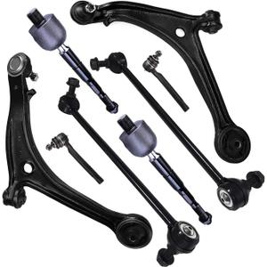 8PC Front Lower Control Arm Suspension Kit FITS for Honda Odyssey 2005 2006 2007 2008 2009 2010, 2 Lower Control Arm w/Ball Joint 4 Inner and Outer Tie Rods 2 Front Sway Bar Link K620504 K620505