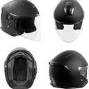 VCAN V88 3/4 Open Face Motorcycle Scooter Helmet ECE & DOT Approved S