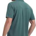 VEBOON Men's Short Sleeve Button Down Shirts Cotton Lightweight Stretch Moisture Wicking Dress Shirt with Pocket (S)