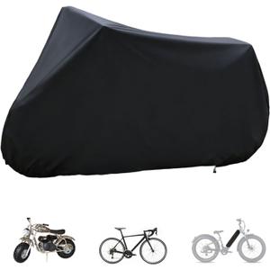 Waterproof Bike Cover for 2 or 3 Bikes Outdoor Storage, 2XL Bicycle Transportation or Travel Covers– Rain/Snow/Dust Resistant Cover for Mountain, Ebike or Motorcycle