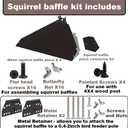 Metal Squirrel Baffle for 4x4 Post, 21 Inches Wide,Adjustable Opening Size for Minimum 0.4 Inch Bird Feeders Pole, Squirrel Baffle for Bird Feeders Without Removing Shepherd's Hooks. 1Pack.