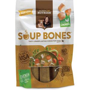 Rachael Ray Nutrish Soup Bones Dog Treats, Real Chicken & Veggies Flavor, 3 Bones, 6.3 Ounces, BBD 11/19/2025
