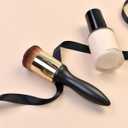 SIXPLUS Makeup Brush For Liquid Rounded Foundation Brush Concealer Makeup Brushs Perfect For Blending Liquid, Buffing, Cream, Sculpting, Mineral Makeup Tools, Black