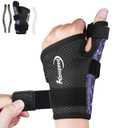 Wrist & Thumb Brace Carpal Tunnel Wrist Brace Night Support Thumb Stabilizer, Spica Thumb Splint Right Hand & Left Hand for Dequervain's Tenosynovitis, Tendonitis, Arthritis (Purple-Left, M)