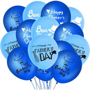 60PCS Happy Father's Day Party Latex Balloons - Fathers Day/Best Dad Ever Party Decorations Supplies Decor Balloon