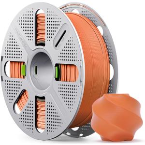 Matte PLA Filament with Quick-Swap Reusable Spool 1kg (2.2lbs), 1.75mm 3D Printing Filament, Compatible with Bambu Lab 3D Printers  Orange Red