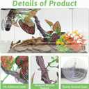 VCEPJH Reptile Climbing Branch Decor 2 Pcs Bendable Jungle Vine with Suction Cup Terrarium Plant Decoration for Gecko Bearded Dragons, Snake,Frogs, Chameleons Cage Accessories (I)