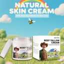 2 x Tallow Honey Balm - Grass-Fed Tallow Facial Moisturizer with Wild Honey, Organic Skincare for Dry and Sensitive Skin - 120ml