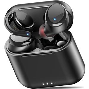 TOZO T6 Wireless Earbuds, Bluetooth Ear Buds, Stereo Sound in Ear Headphones, 50 Hours Playtime, AI Clear Call, Wireless Charging Case, APP Customizable EQs, IPX8 Waterproof Earphones
