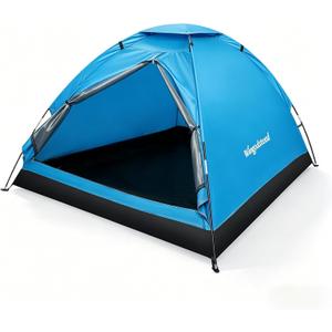 1-2 Person Camping Tent, Easy Manual Setup Dome Tent, Waterproof Windproof Lightweight Backpacking Tent with Breathable Mesh for Hiking, Outdoor Travel & Beach, 76.77in*57.08in*39.37"