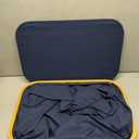 LONBET Laundry Basket with Lid, Made from Breathable Fabric | Aesthetic Clothes Hampers for Laundry with Side Handles & Sturdy Bamboo Frame (40 Gallons - Double, Blue)