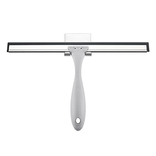 AmazerBath Squeegee for Shower Glass Door, All-Purpose Squeegee with Hook for Shower Doors, Windows, Mirrors, Tiles and Car Glass, 10 Inches